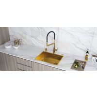 Дозатор для моющего средства Paulmark Rein D002-BG (золото/брашированное золото)