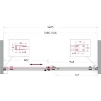 Душевая дверь BelBagno SOFT_CLOSE-2-BF-1-140-C-GM