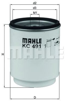

Топливный фильтр Mahle Knecht KC491D