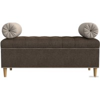 Банкетка Лига диванов Глория 113685 (рогожка коричневый/бежевый/бежевый)