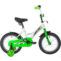 Детский велосипед Novatrack Strike 14 2020 143STRIKE.WTG20 (белый/зеленый)