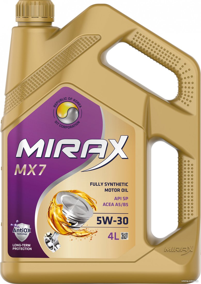 Моторное масло Mirax MX7 5W-30 API SP 4л