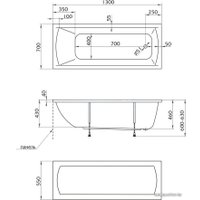 Ванна 1Марка Poseidon Modern 130x70