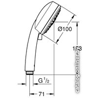 Душевая лейка Grohe New Tempesta Cosmopolitan 100 [27574001]