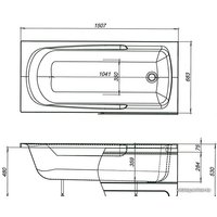 Ванна Aquanet Extra 150x70