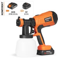 Краскораспылитель Daewoo Power DAPS 1121Li Set (с 1-им АКБ, сумка)