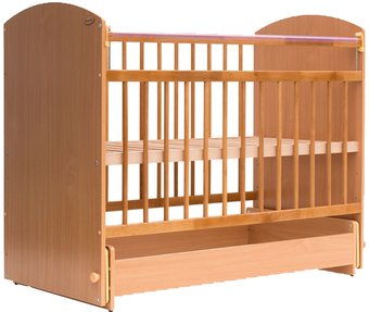 Классическая детская кроватка Bambini Элеганс М 01.10.08 (натуральный)