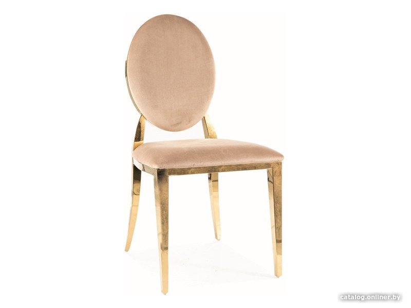Стул Signal King Velvet Bluvel 28 (бежевый/золотой)