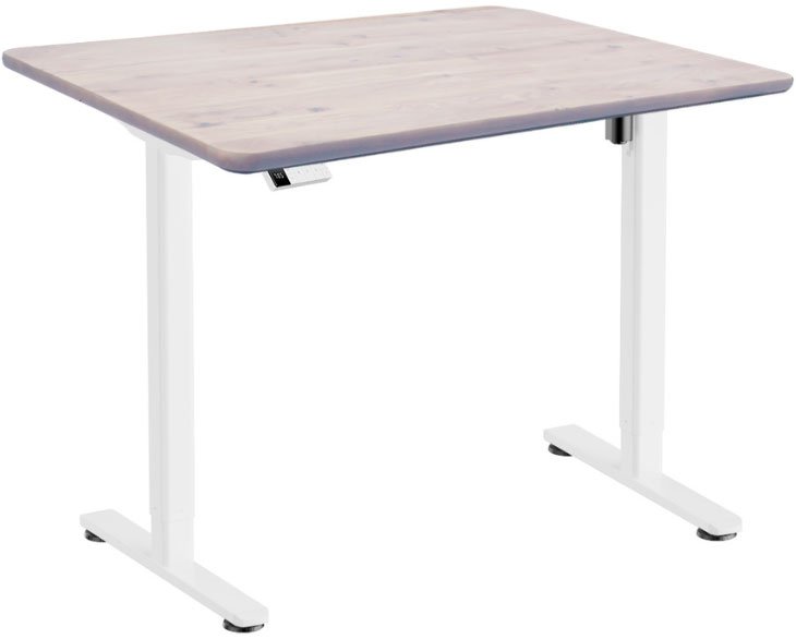 

Стол для работы стоя ErgoSmart Wooden Electric Desk Slim 1300х750х27 мм (прямой край, дуб беленый/белый)