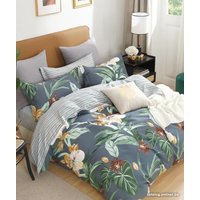 2-спальный комплект постельного белья GoodNight Сатин Делюкс E017 2 E017dv (цветы)