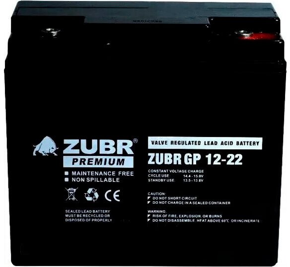 

Аккумулятор для ИБП Zubr GP 12-22 12V 22Ah