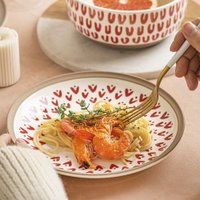 Блюдо AksHome Love Print 21.5x2.8 (красный)