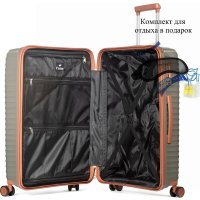 Чемодан-спиннер L'Case Seoul-L 115 л (темно-серый)