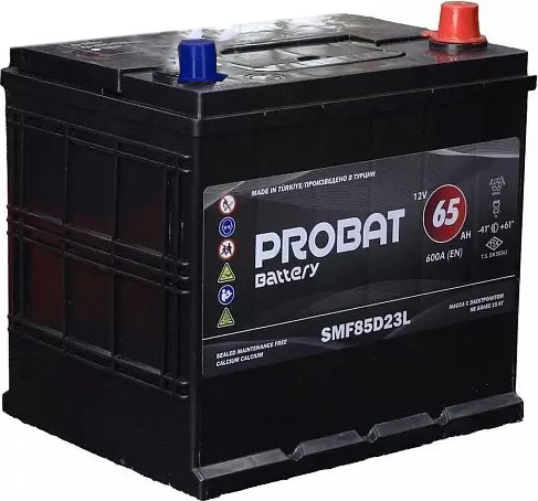 

Автомобильный аккумулятор Probat Asia 600A R+ (65 А·ч)