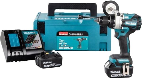 

Ударная дрель-шуруповерт Makita DHP486RTJ (с 2-мя АКБ 5 Ач, кейс)