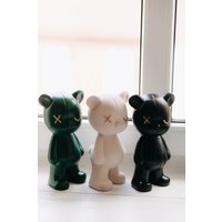 Статуэтка К.РАМА Мишка кожаный Kaws & Bearbrick (зеленый)