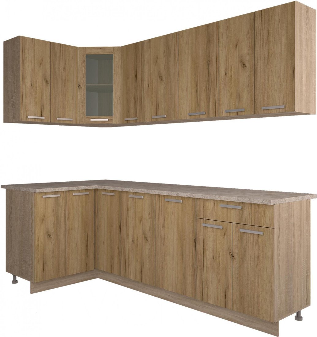 

Готовая кухня Интерлиния Мила 12x23 (дуб золотой)