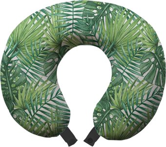 Подушка для путешествий Ambesonne Тропические листья trp-36056