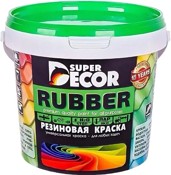 

Краска Super Decor Rubber 1 кг (№10 морская волна)