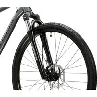 Велосипед Kross Evado 5.0 L 2025 (серо-черный)