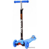 Трехколесный самокат 21st Scooter SKL-07L (голубой)