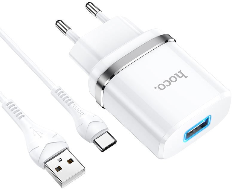 

Сетевое зарядное Hoco N1 USB Type-C (белый)