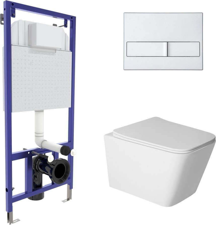 

Унитаз подвесной Berges Wasserhaus Sigma Rimless 043398 (с сиденьем)