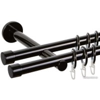 Карниз для штор АС ФОРОС Dance D19Г/19Г + заглушка Плоская луна (1.6м, черный)