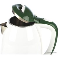 Электрический чайник Матрена MA-122 (стальной/зеленый/белый)