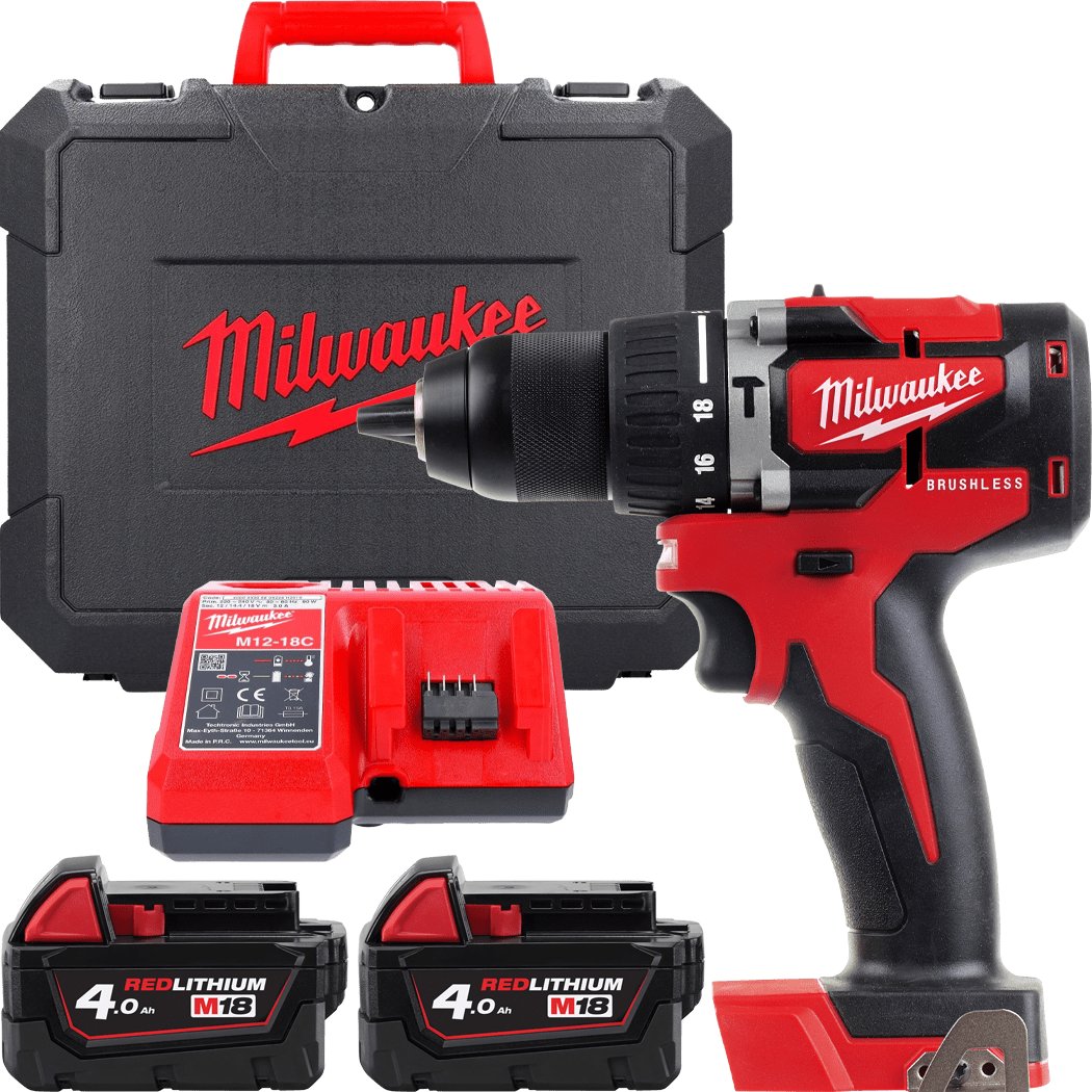 

Ударная дрель-шуруповерт Milwaukee M18 M18CBLPD-402C 4933464537 (с 2-мя АКБ 4 Ач, кейс)