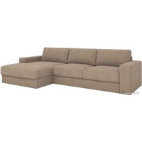Угловой диван Rivalli Дискавери + оттоманка левая (Bravo Light Brown)