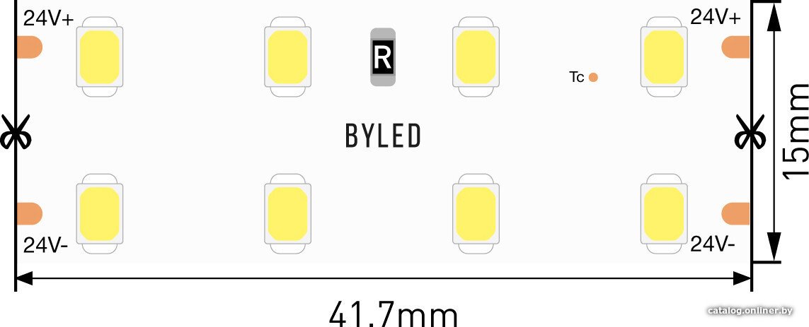 Светодиодная лента Byled BLS2835-192-24-20.8-NW-LUX