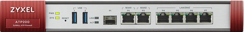

Межсетевой экран Zyxel ZyWALL ATP200 EUCI02F