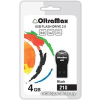 USB Flash OltraMax 210 4GB (черный) [OM-4GB-210-Black]