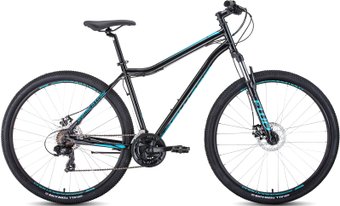 Велосипед Forward Sporting 29 2.0 disc р.21 2020 (черный/голубой)