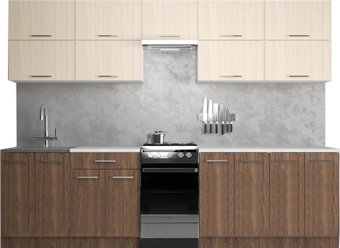 Готовая кухня Хоум Лайн Гранд Лайт 50-3.0 (венге винтаж/дуб молочный)