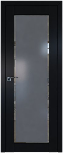 ProfilDoors 2.19U L 60x200 (черный матовый, стекло square графит)