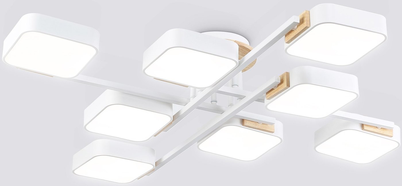 

Подвесная люстра Ambrella FL4888/8 WH/WD (белый/дерево)