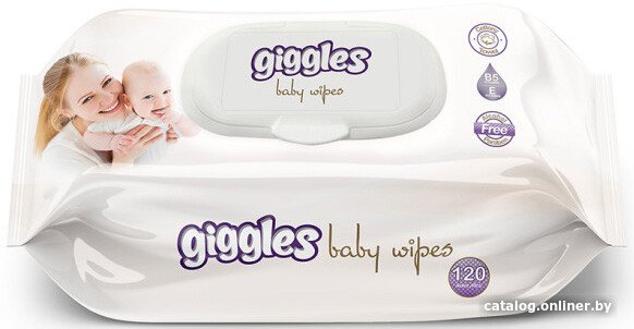 Влажные салфетки Giggles Baby wipes (120 шт)
