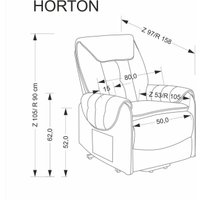 Электрический реклайнер Halmar Horton (серый)