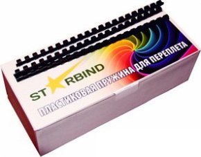 Пластиковая пружина для переплета Starbind A4 32 мм 50 шт (черный)