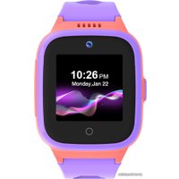 Детские умные часы LeeFine Q27 4G (розовый/фиолетовый)