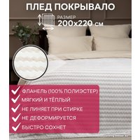 Плед Tex Republic Absolute Зигзаг двухцветный Flannel 220x200 92572 (бежевый)
