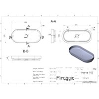 Умывальник Miraggio Marta 900 (белый, глянцевый)