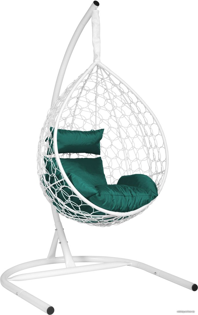 Подвесное кресло LetoLux Liverpool Comfort (белый/темно-зеленый)