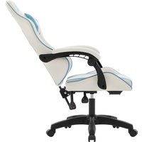 Игровое (геймерское) кресло Defender Legas (белый/голубой)