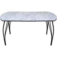 Кухонный стол Arvento Флок 3 раздвижной 110-140х70 (мрамор каррара)