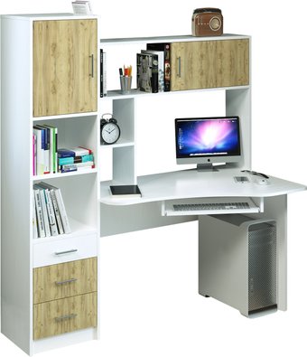 Стол Премиум Комфорт-10 (белый текстурный/бунратти)