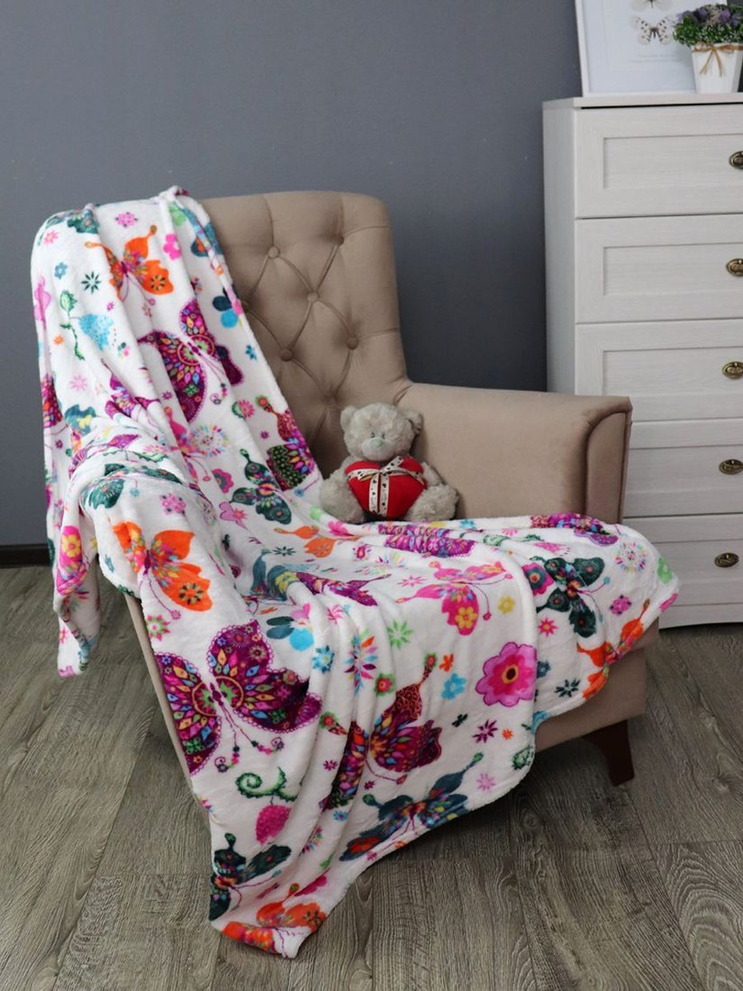 

Плед Tex Republic Бабочки TF FN 903 1114 110x140 см (розовый)