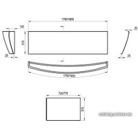 Фронтальный экран под ванну Ravak A Evolution 170 CZ85000A00
